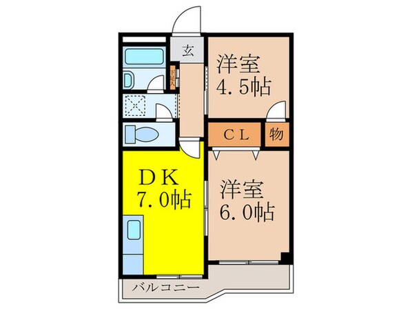 リバーパークアイワの物件間取画像